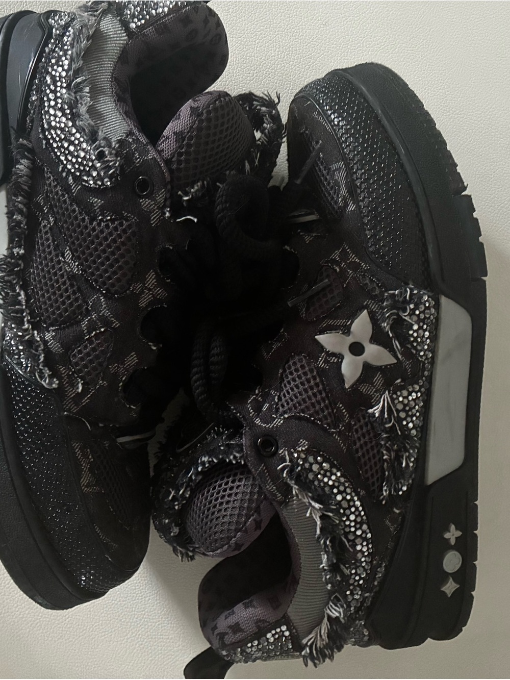 Louis Vuitton Black Crystal Skates